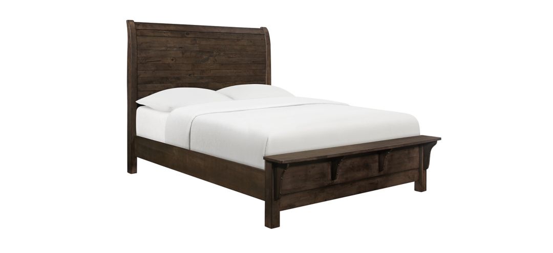 Ashton Hills Sleigh Bed with Bench Footboard
