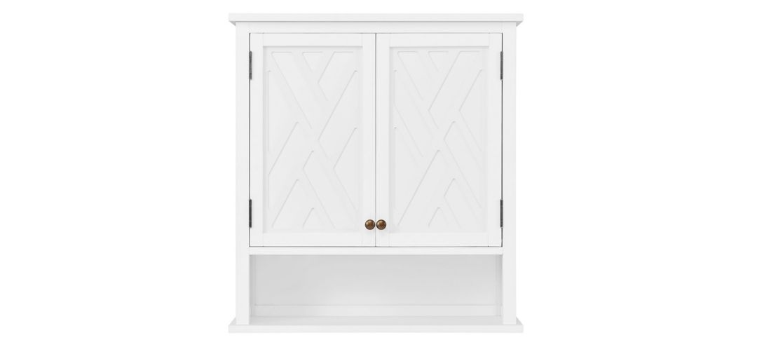 Coventry Wall-Mounted Open Shelf Storage Cabinet w/ Doors