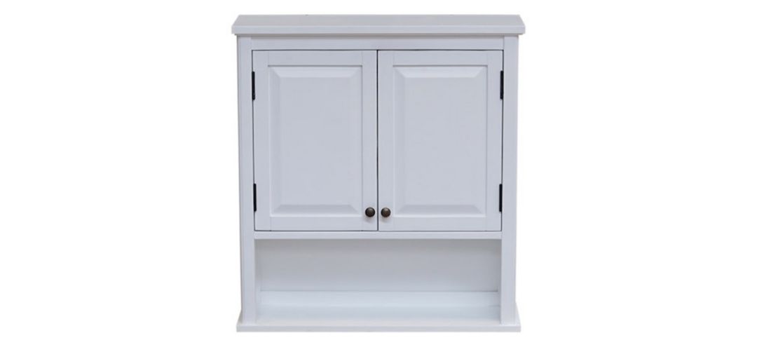 Dorset Wall-Mounted Open Shelf Storage Cabinet w/ Doors