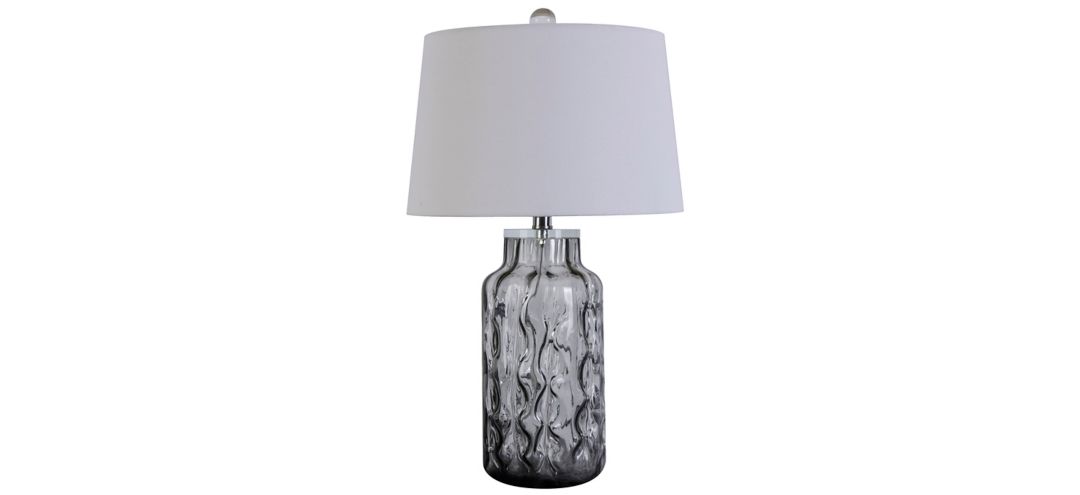 Gray Art Glass Table Lamp