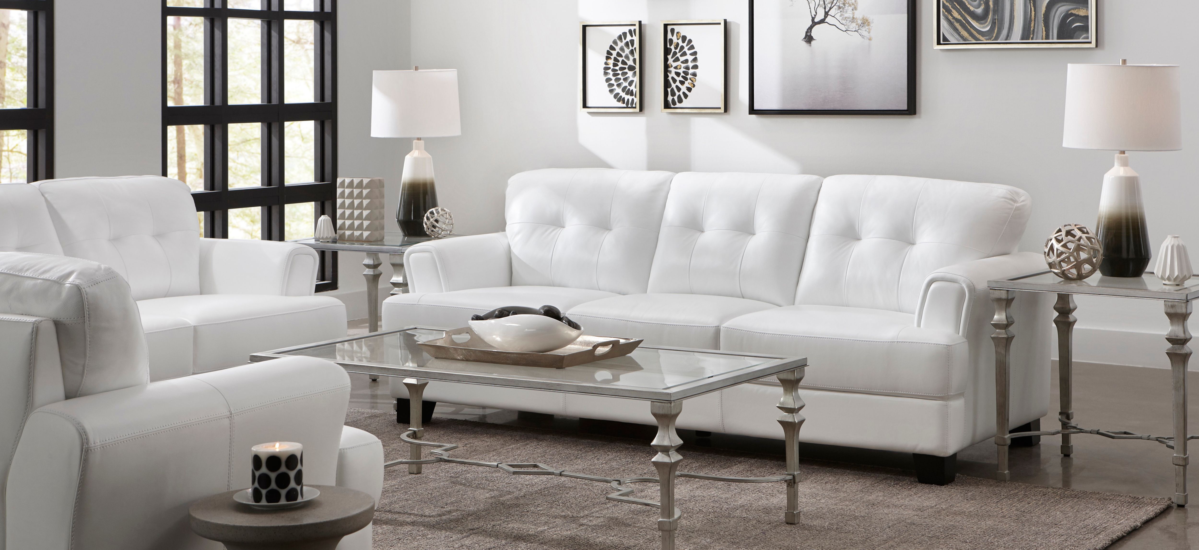 Benson 2-pc. Leather Sofa and Loveseat Set
