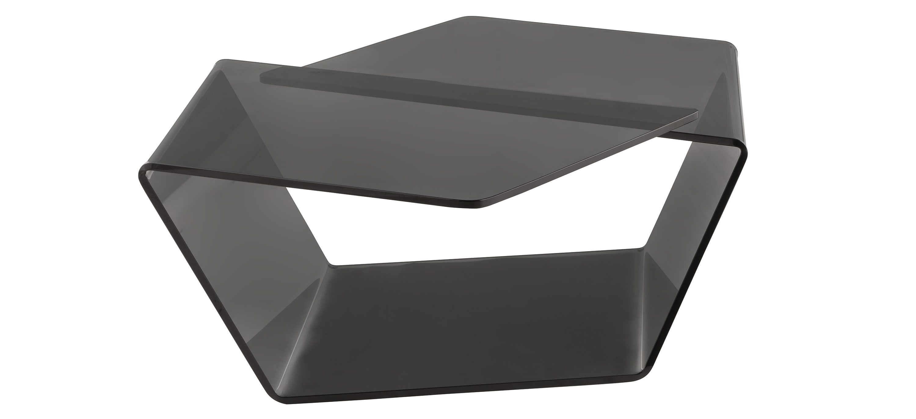 Soar Tinted Bent Glass Cocktail Table