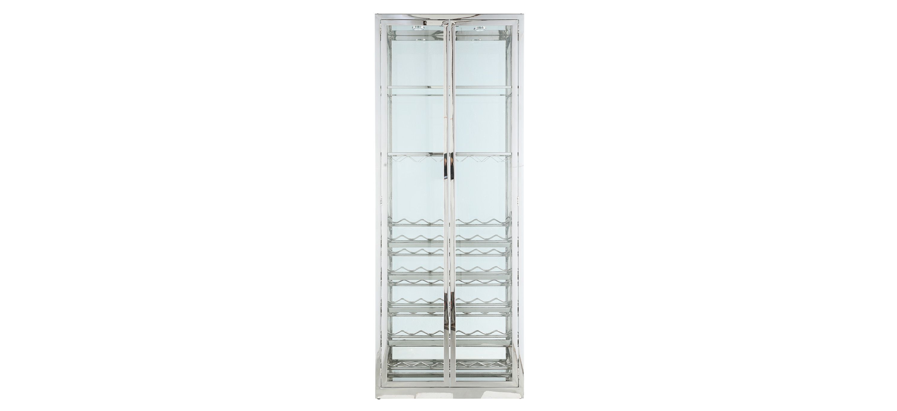 Southlake Glass Curio w/ Wine Racks