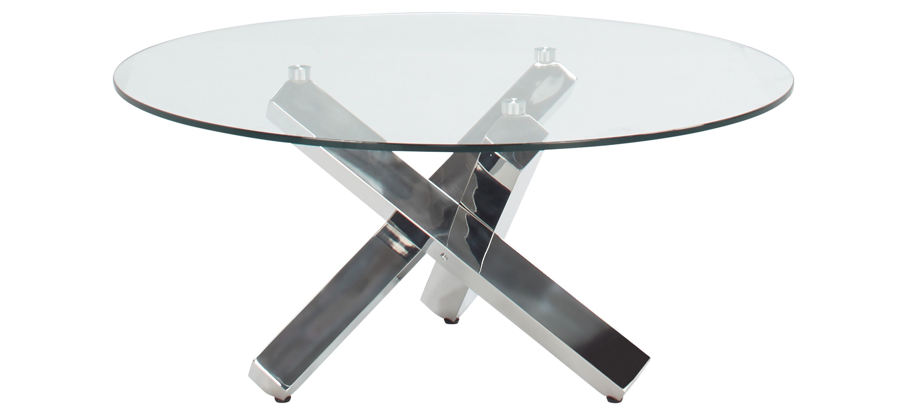 Liza Round Glass Cocktail Table