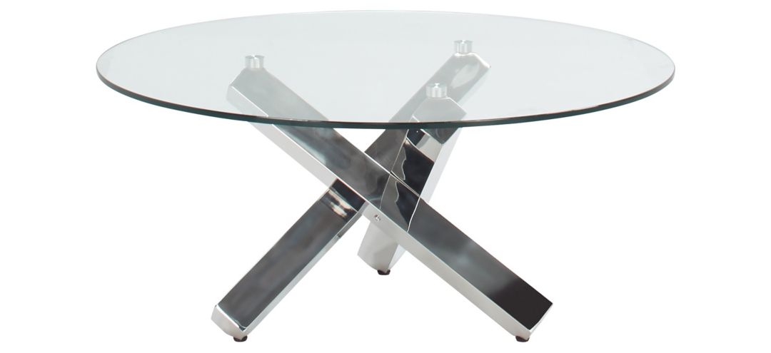 Liza Round Glass Cocktail Table
