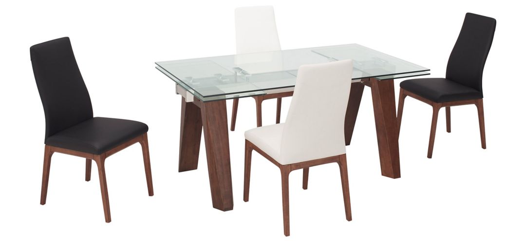 Sombra 5-pc. Dining Set (2 Black/2 White Chairs)