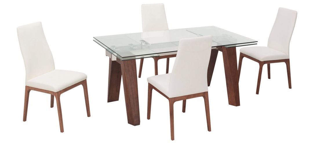 Sombra 5-pc. Dining Set (4 White Chairs)