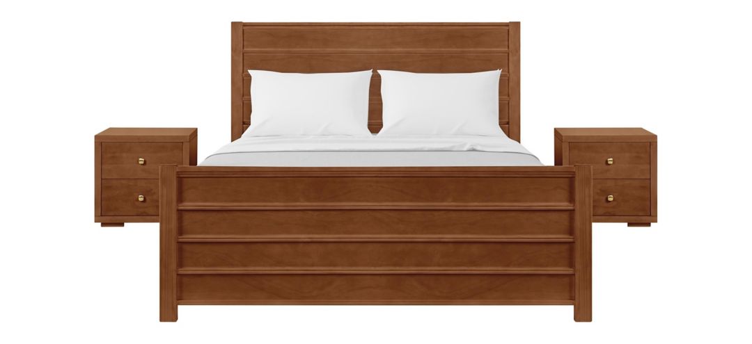 Caroline Platform Bed with 2 Nightstands