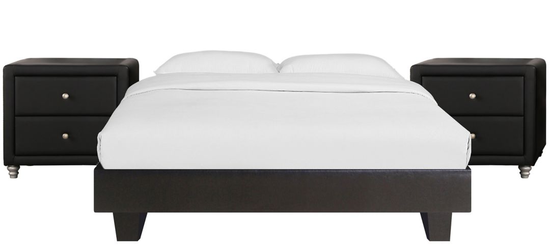 Acton Platform Bed with 2 Nightstands