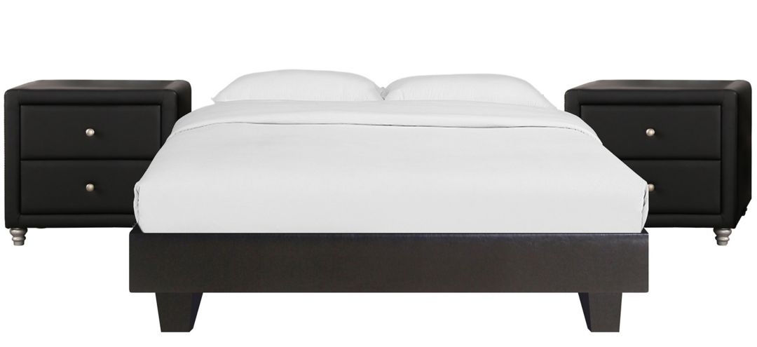 599213321 Acton Platform Bed with 2 Nightstands sku 599213321