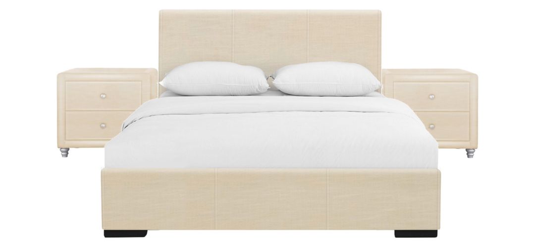 Hindes Platform Bed with 2 Nightstands