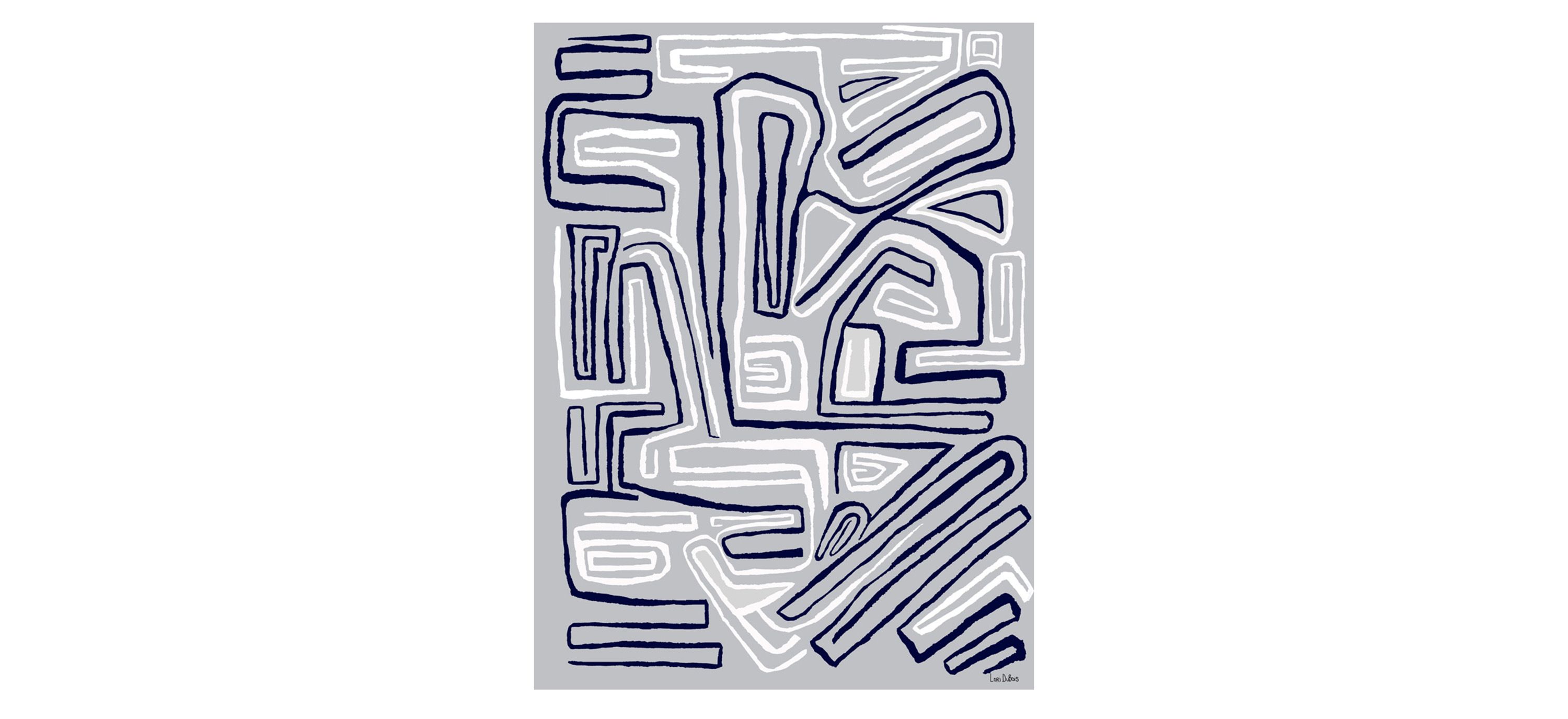 Centric Blue Ice 8 by Lori Dubois