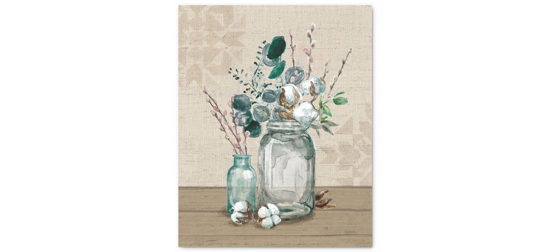 Cotton Bouquet II Gallery Wrapped Canvas