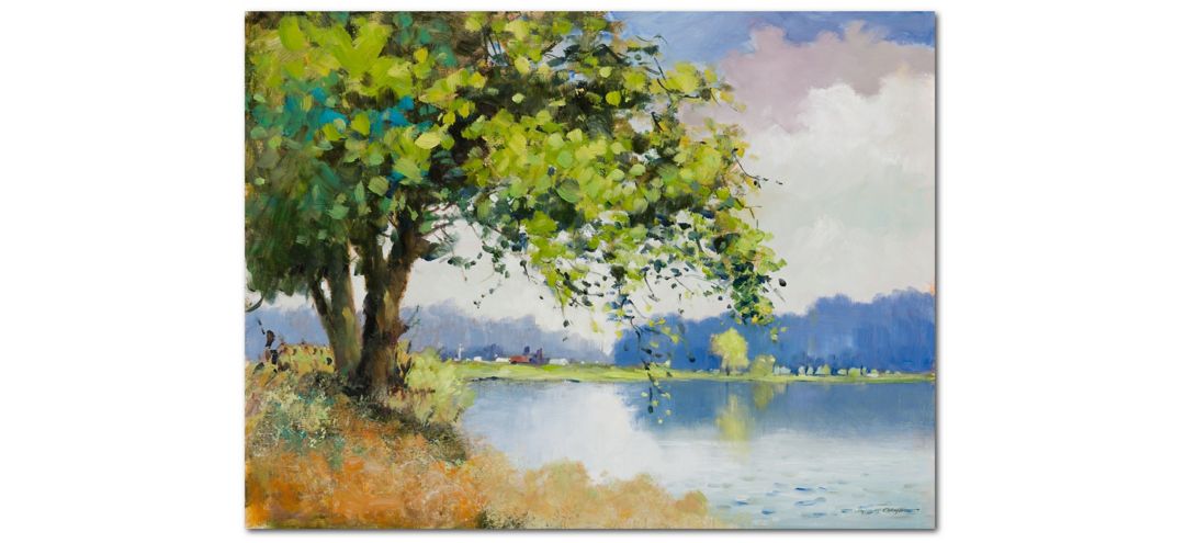 Spring At The Pond II Gallery Wrapped Canvas