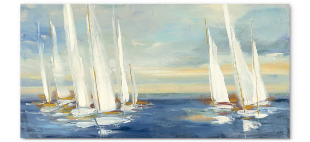 Summer Regatta Sunset Gallery Wrapped Canvas