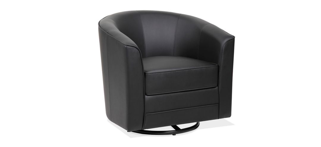 3385VBK Round Collection Swivel Club Chair by OfficeSource sku 3385VBK