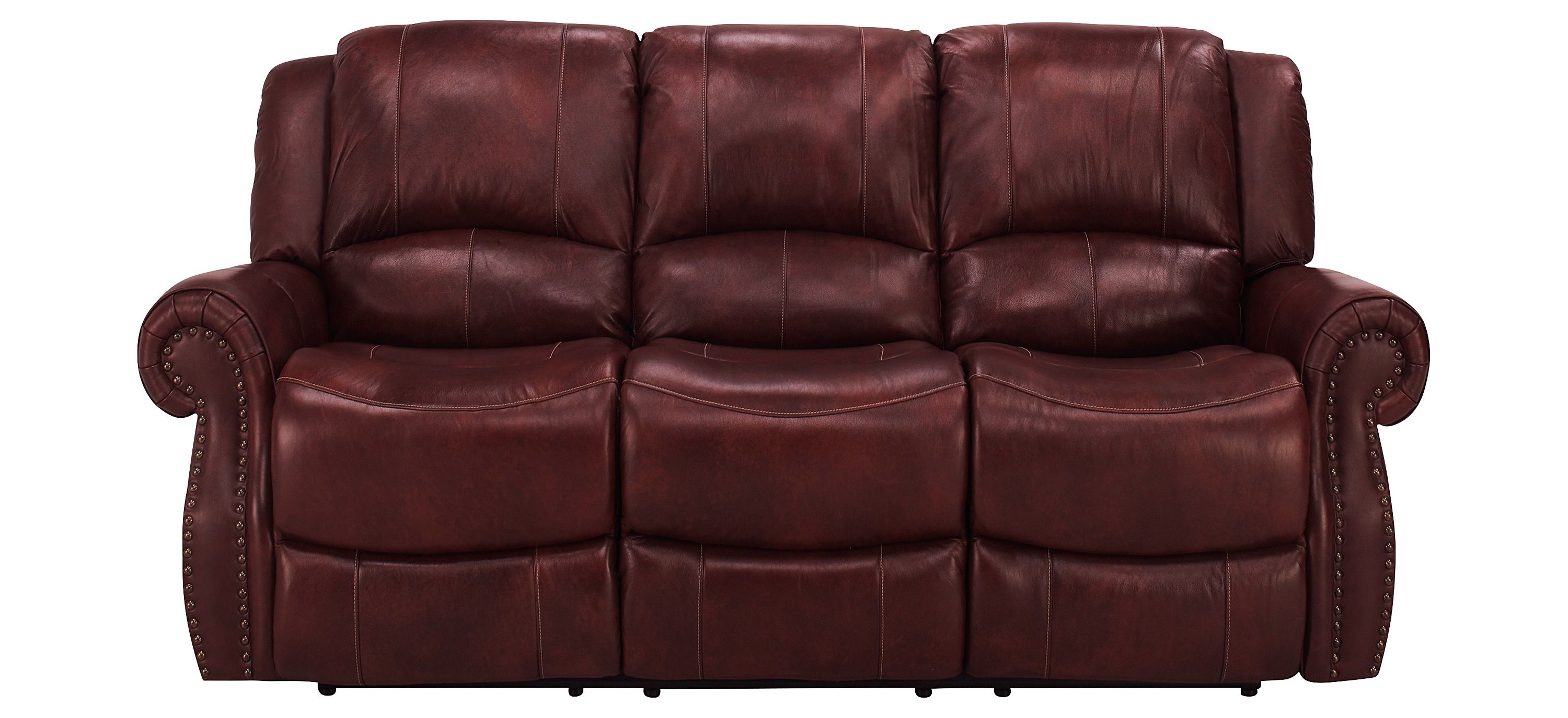 Belden Leather Power Sofa w/ Power Headrest