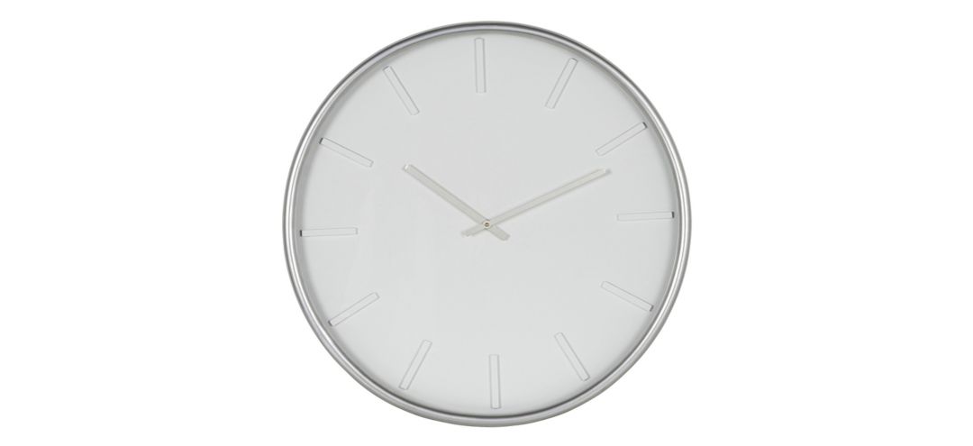 150241900 24 Silver Metal Wall Clock sku 150241900