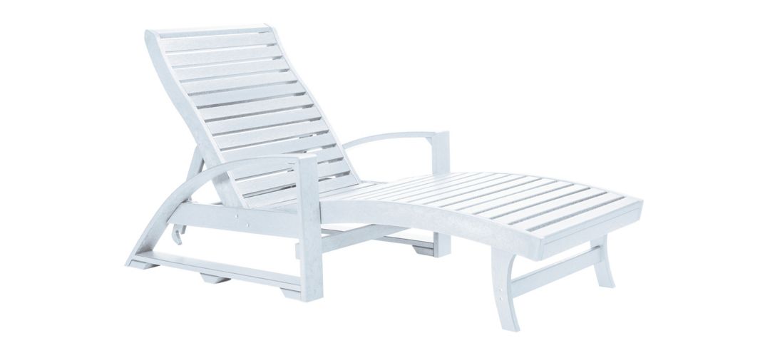 St. Tropez Recycled Outdoor Chaise Lounge with Hidden Wheels