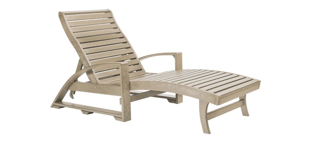 St. Tropez Recycled Outdoor Chaise Lounge with Hidden Wheels