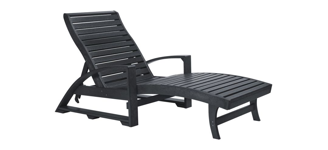 St. Tropez Recycled Outdoor Chaise Lounge with Hidden Wheels