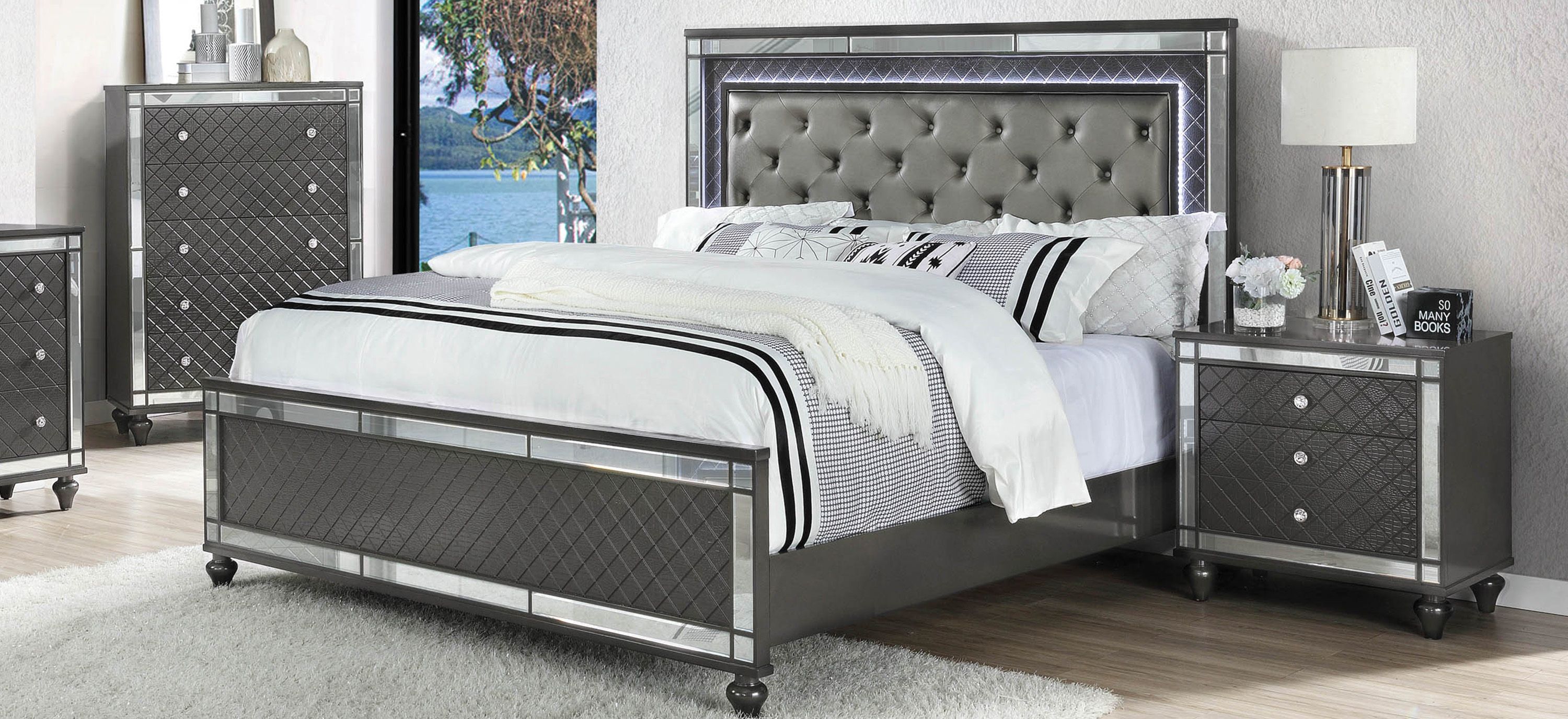 Refina 3-pc. Upholstered Bedroom Set