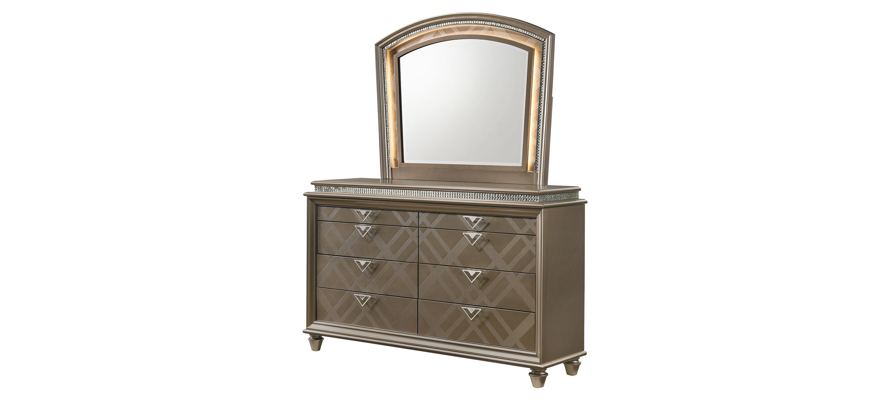 Cristal Bedroom Dresser w/Mirror