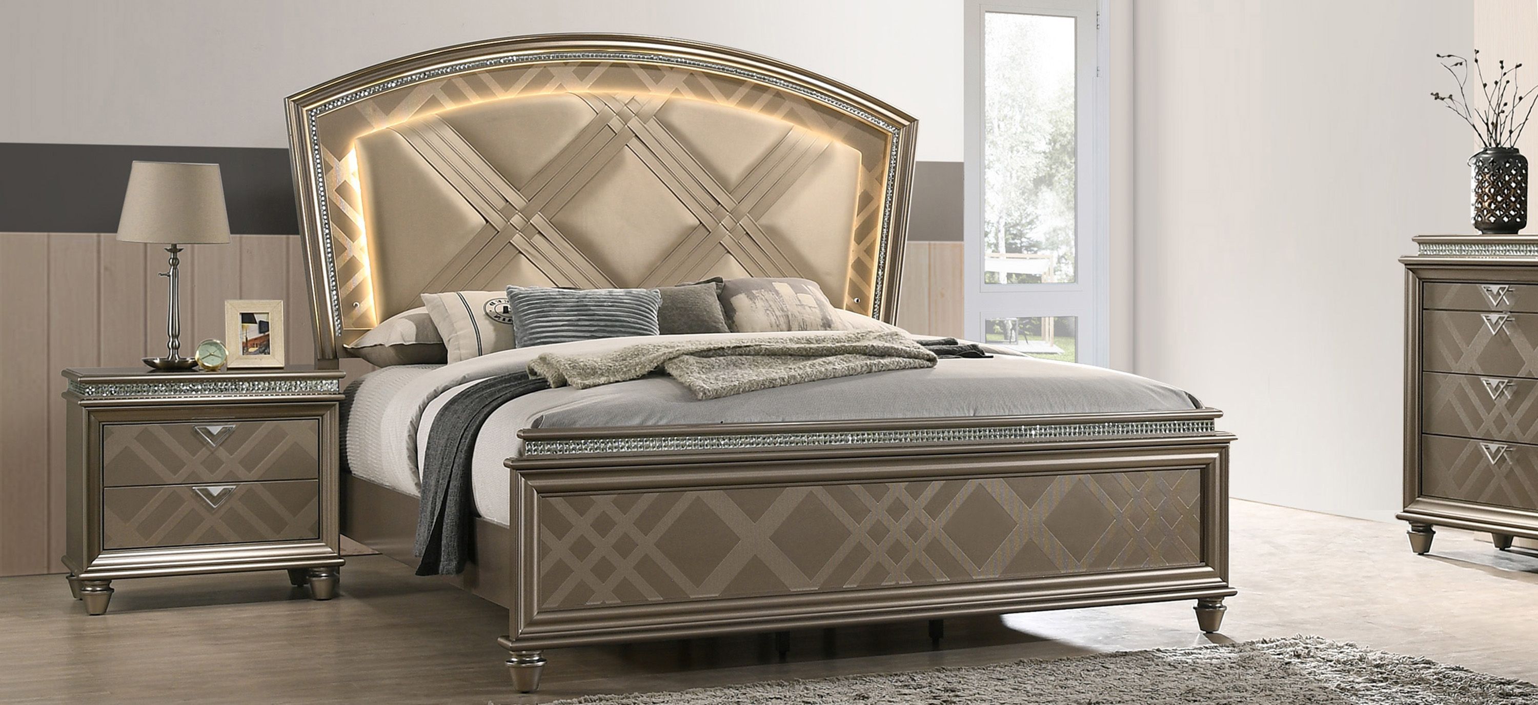 Cristal Panel Bed