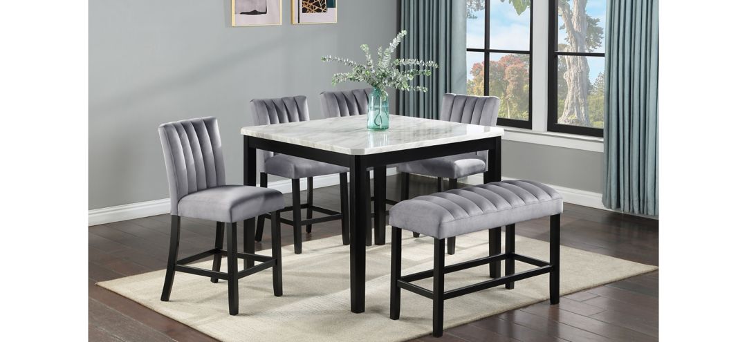 Pascal Counter Height 6-PC. Dining Set with Bench