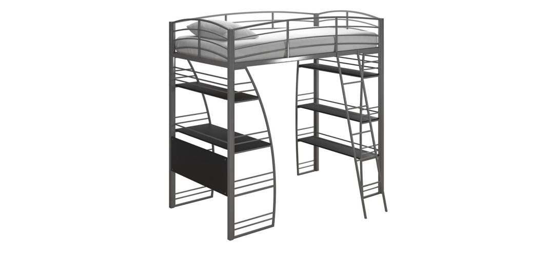 500173770 Studio Loft Bed with Desk & Shelves sku 500173770