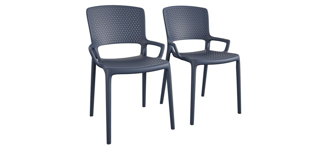 COSCO Outdoor Stacking Resin Chair - Set of 2