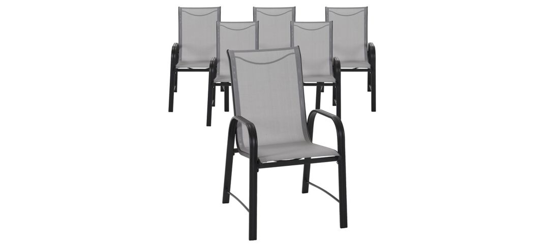 COSCO Outdoor Living Paloma Steel Patio Dining Chairs - Set of 6