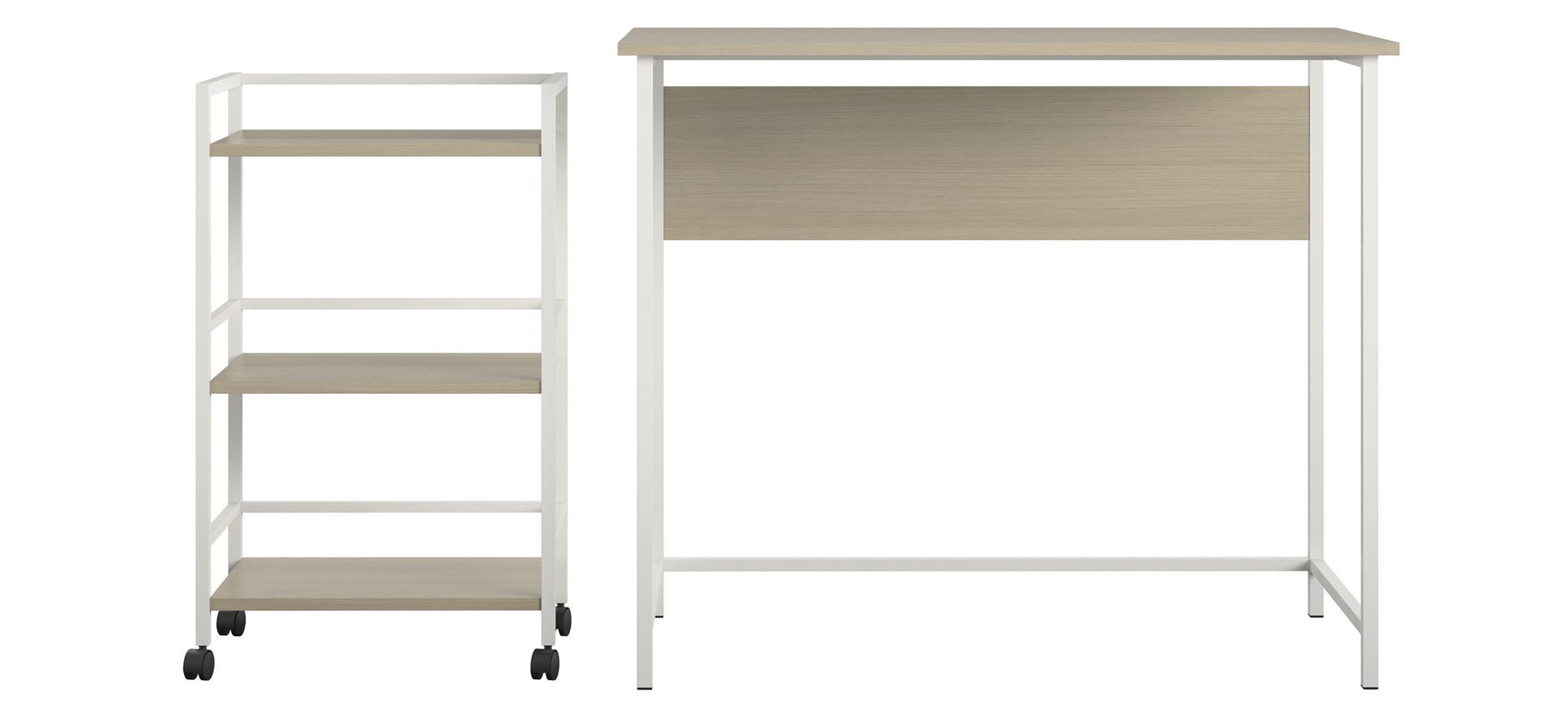 369121140 Ameriwood Home Baylor Desk with Rolling Cart sku 369121140