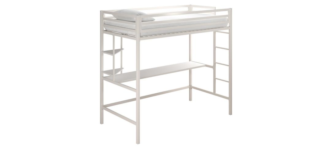 Novogratz Maxwell Loft Bed with Desk & Shelves