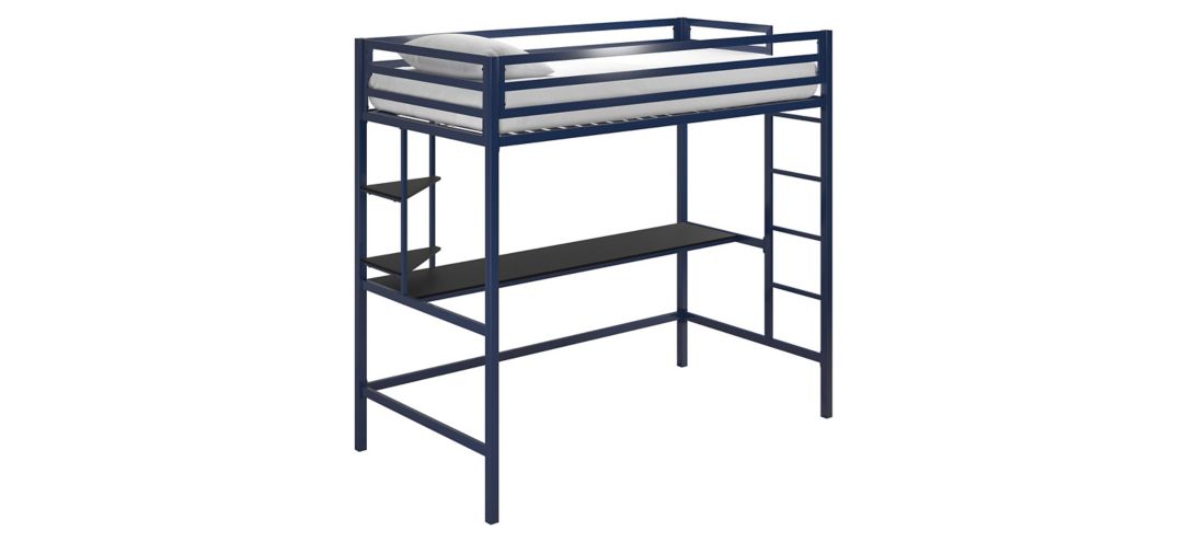 500143701 Novogratz Maxwell Loft Bed with Desk & Shelves sku 500143701