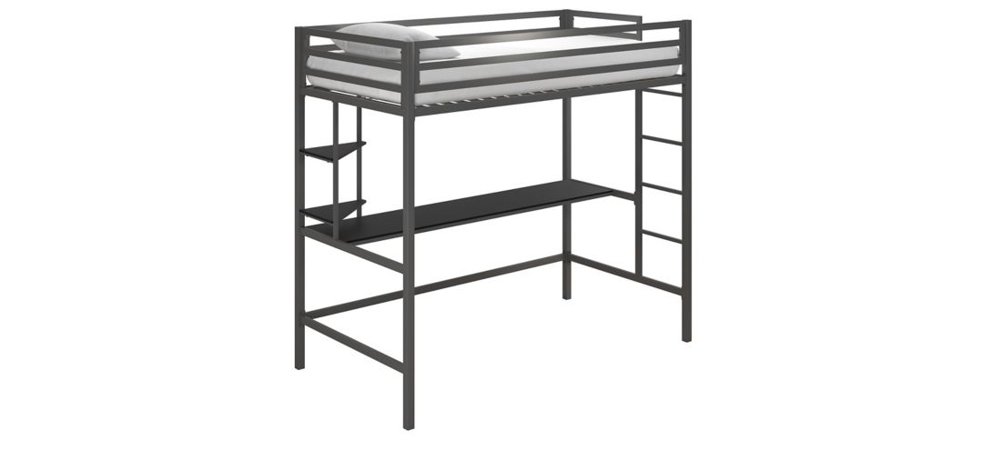 500143702 Novogratz Maxwell Loft Bed with Desk & Shelves sku 500143702