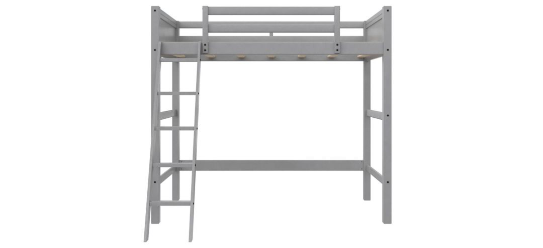 Atwater Living Rollins Kids Wooden Loft Bed with Ladder