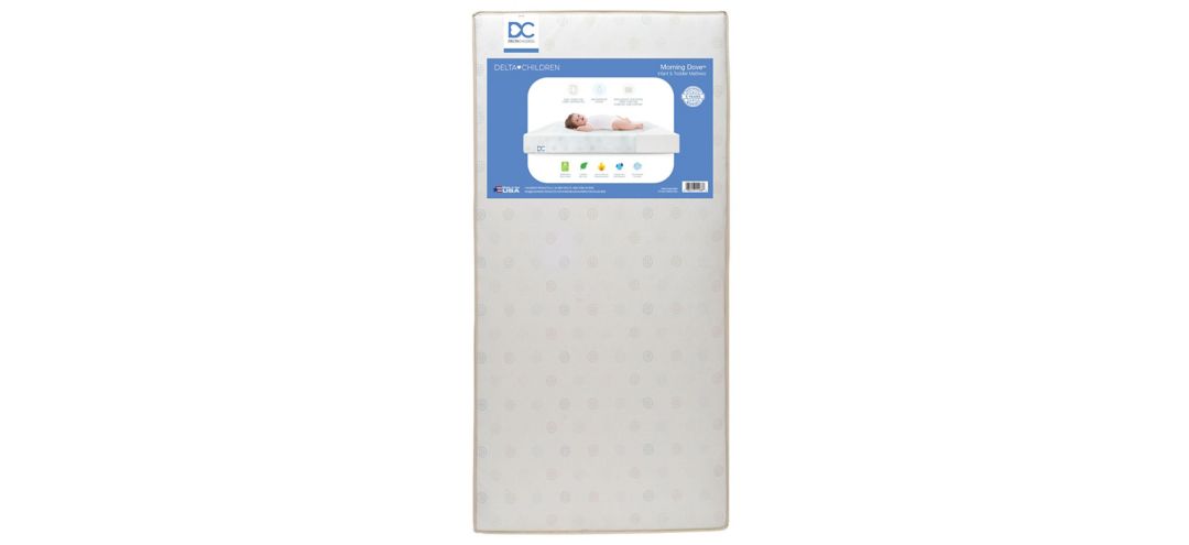 Delta Children Morning Dove Dual Sided Crib and Toddler Mattress