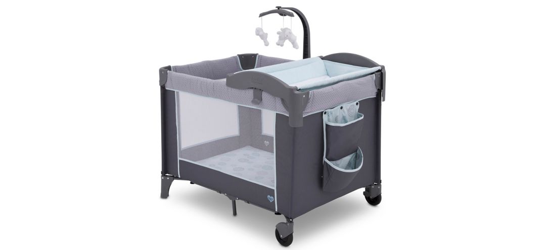 LX Deluxe Portable Baby Play Yard With Removable Bassinet and Changing Tabl