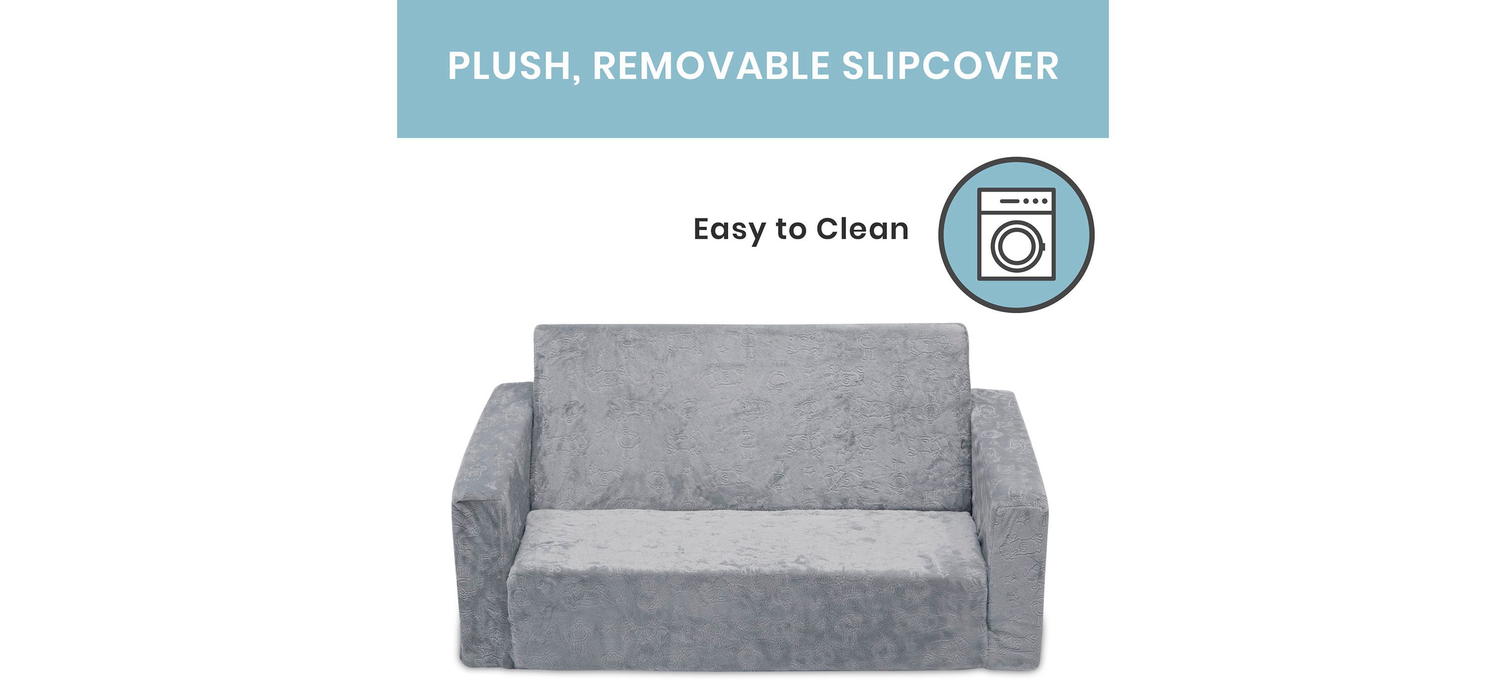 Serta Perfect Sleeper Extra Wide Kids Convertible Sofa to Lounger by