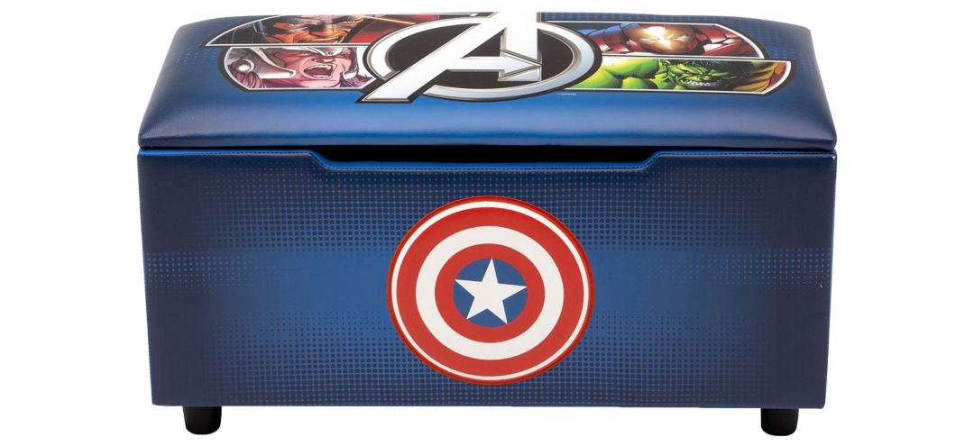 Marvel Avengers Upholstered Storage Bench for Kids by Delta Children