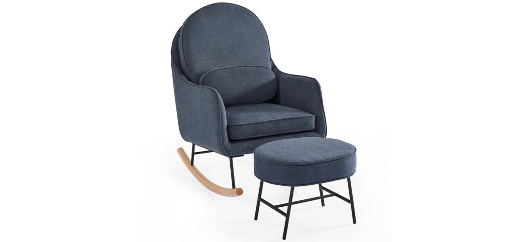 Ella Rocker and Ottoman with LiveSmart Evolve Fabric by Delta Children