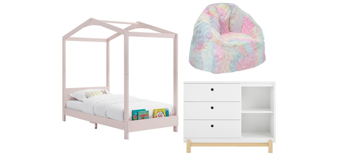 Delta Children Poppy 3 pc. House Bed Bedroom Set