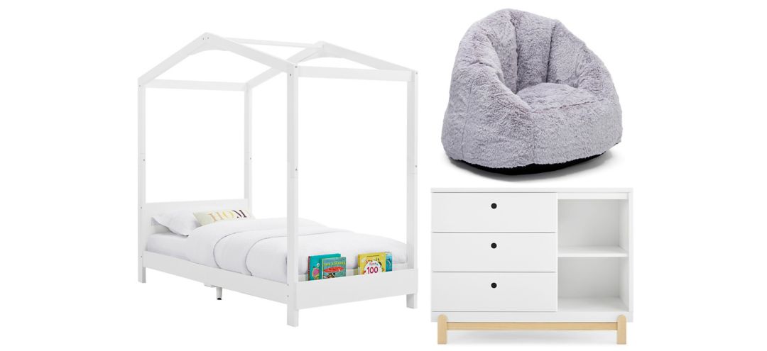 Delta Children Poppy 3 pc. House Bed Bedroom Set