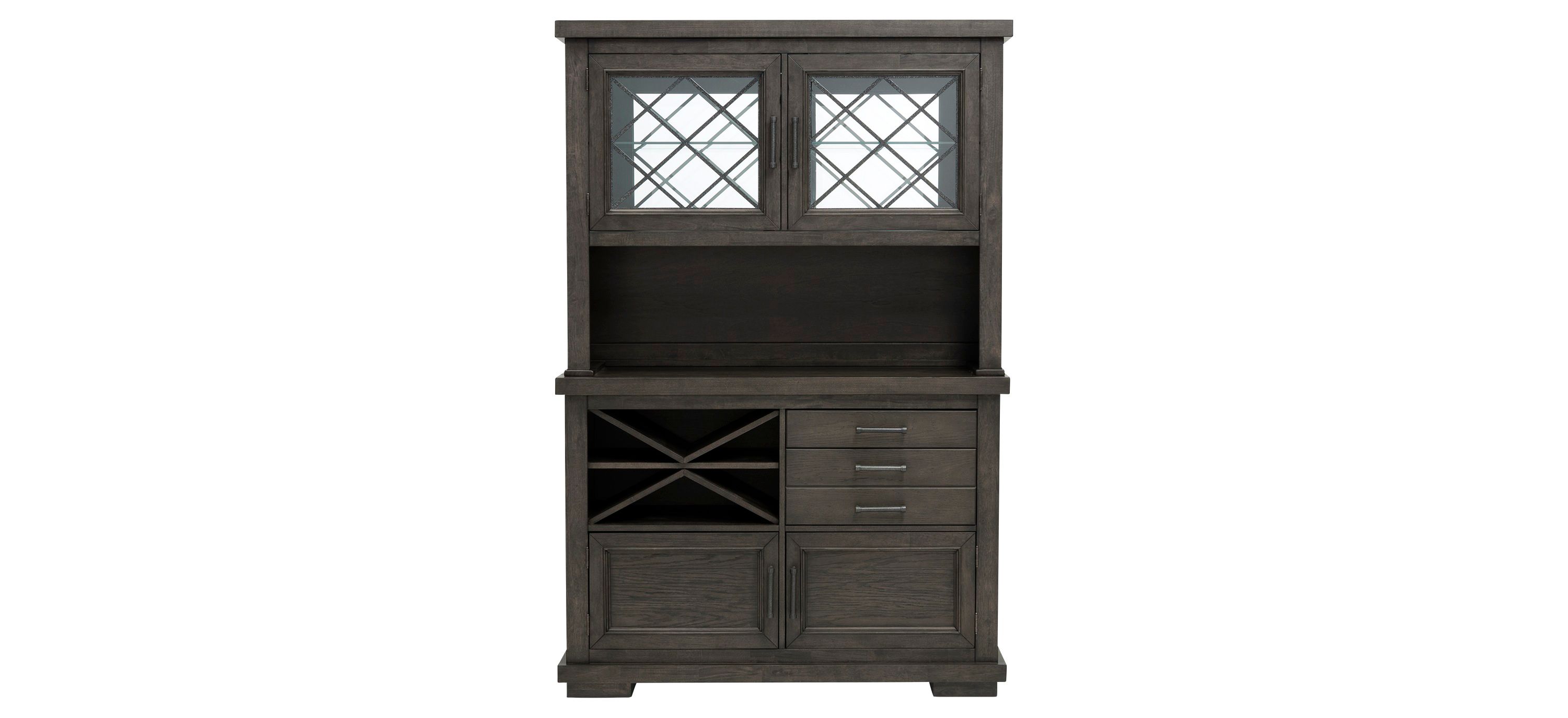Halloway 2-pc. China Cabinet w/ Lighting and Wine Storage