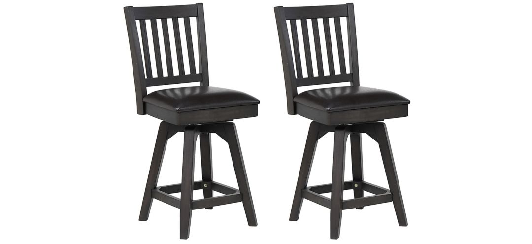 722123590 Ashford Slat Back Swivel Counter Stool Set of 2 sku 722123590