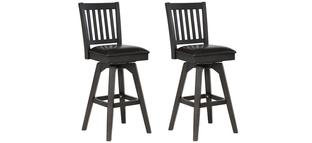 723181230 Ashford Slat Back Swivel Bar Stool Set of 2 sku 723181230