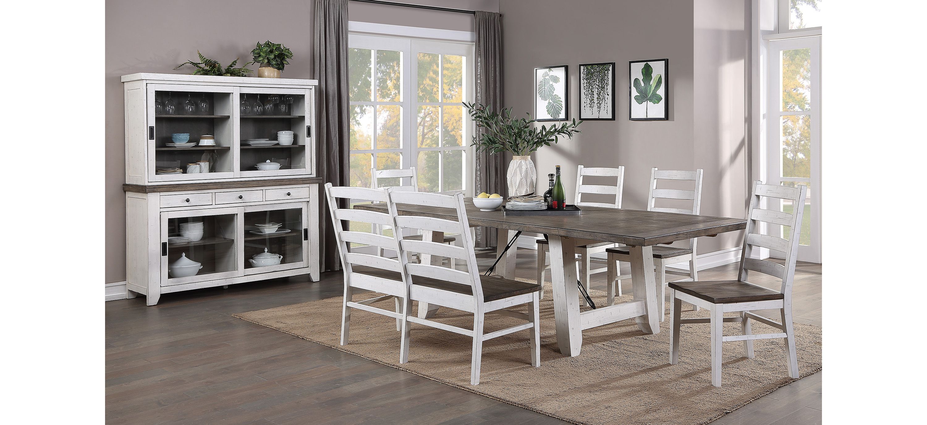 La Sierra 6-pc. Trestle Dining Set with Bench