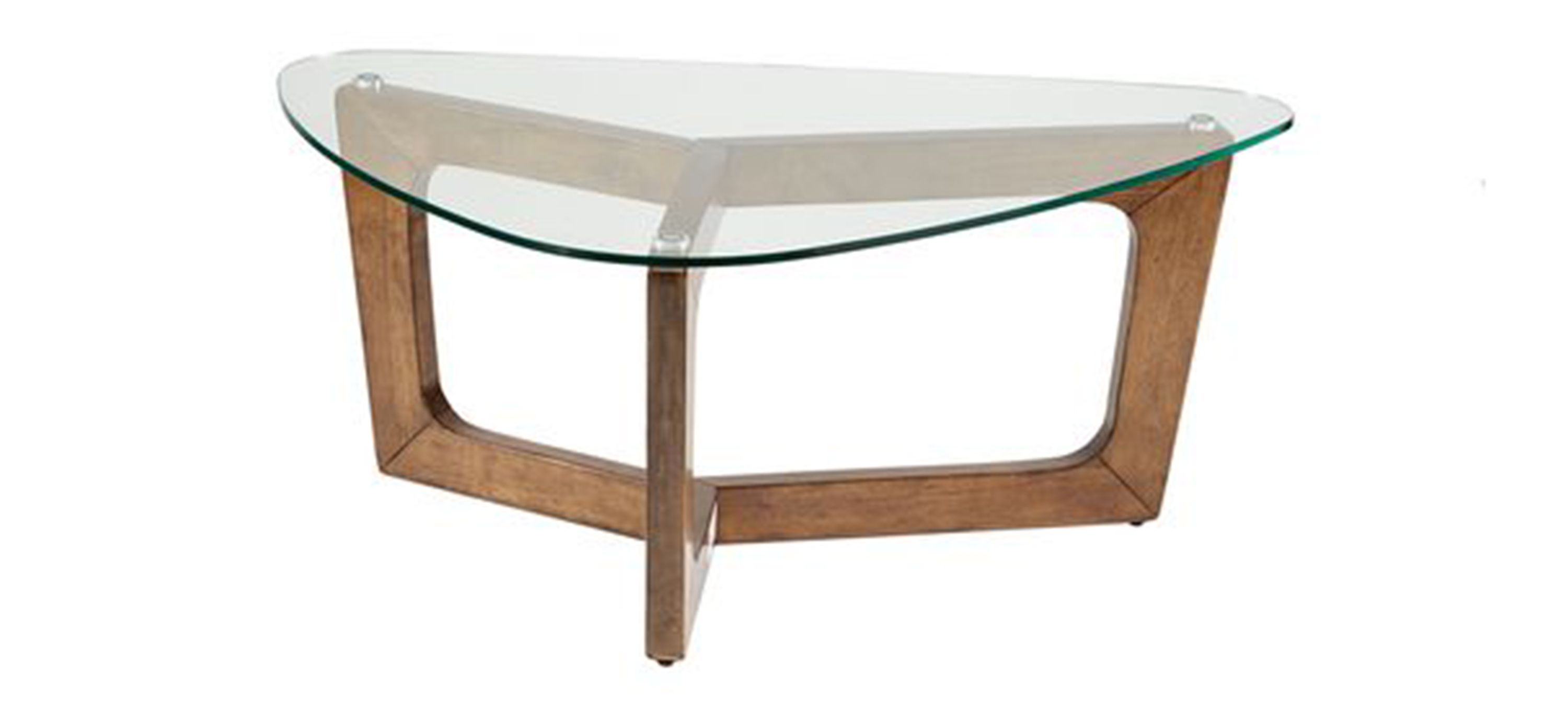 Ellsworth Triangle Glass Top Coffee Table