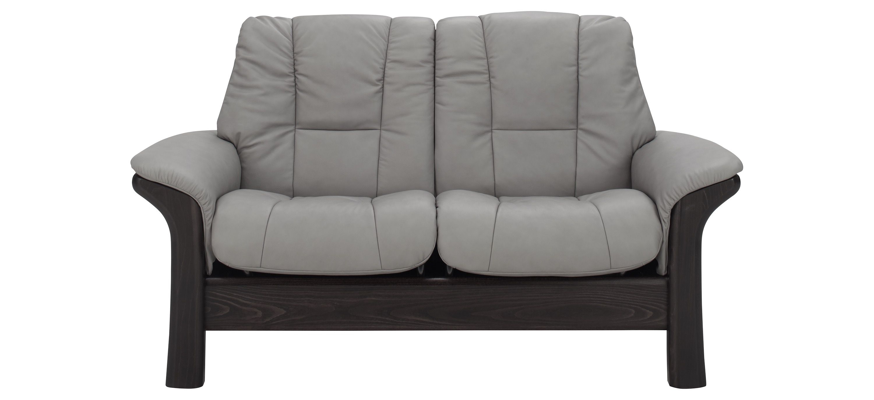 Stressless Windsor Leather Reclining Low-Back Loveseat